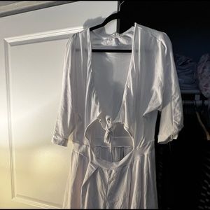 Rebdolls white tie up skort jumpsuit